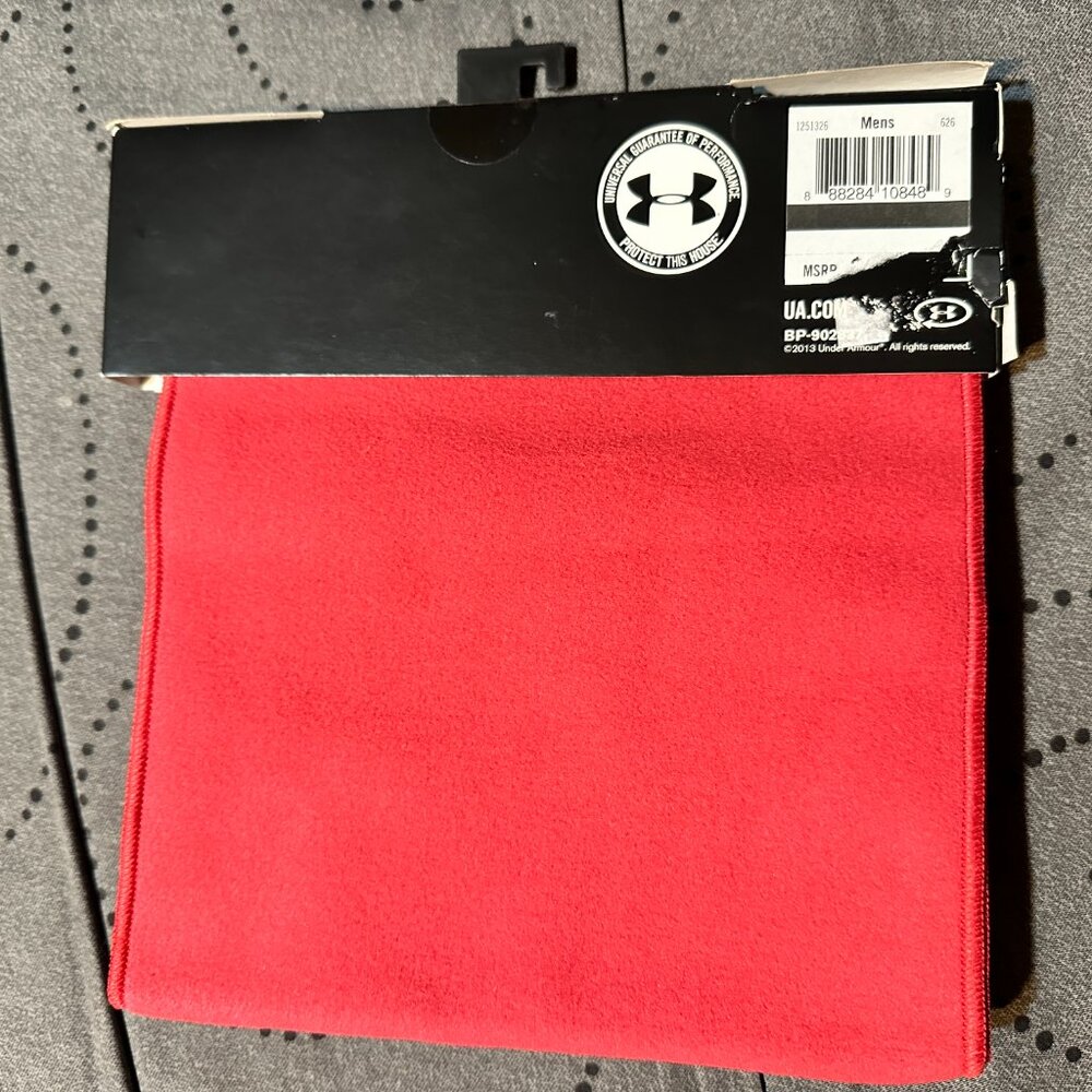 UNDER ARMOUR BLUSTERY MICRO FLEECE SCARF ONE SIZE PINK MEN NWT $15.00 - Picture 4 of 4